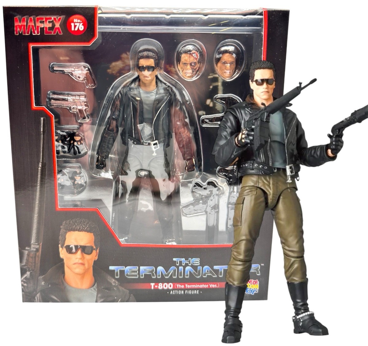 MAFEX マフェックス No.176 No. T-800 ターミネーター Mafex Terminator T-800 Action Figure 176 Medicom 2022 Near Mint
