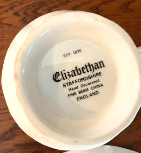 Vintage Elizabethan English Fine Bone China Pink Yellow Rose Teacup Cup & Saucer - Picture 8 of 8