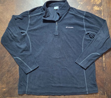 Columbia Pullover Sweater Mens X-Large Black 1/4 Zip Fleece Soft Athletic Wear