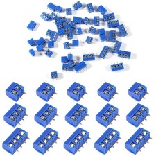 50pcs PCB Mount Screw Terminal Block Connectors 5mm Pitch 2P 30pcs,3P 10pcs,4Pi