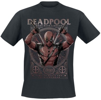 Deadpool T-Shirt Herren Maximum Effort schwarz Fan-Merch, Filme,  Superhelden