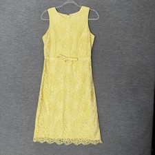 Vintage Y2K Banana Republic Yellow Lace Dress Butter Coquette Wedding Guest