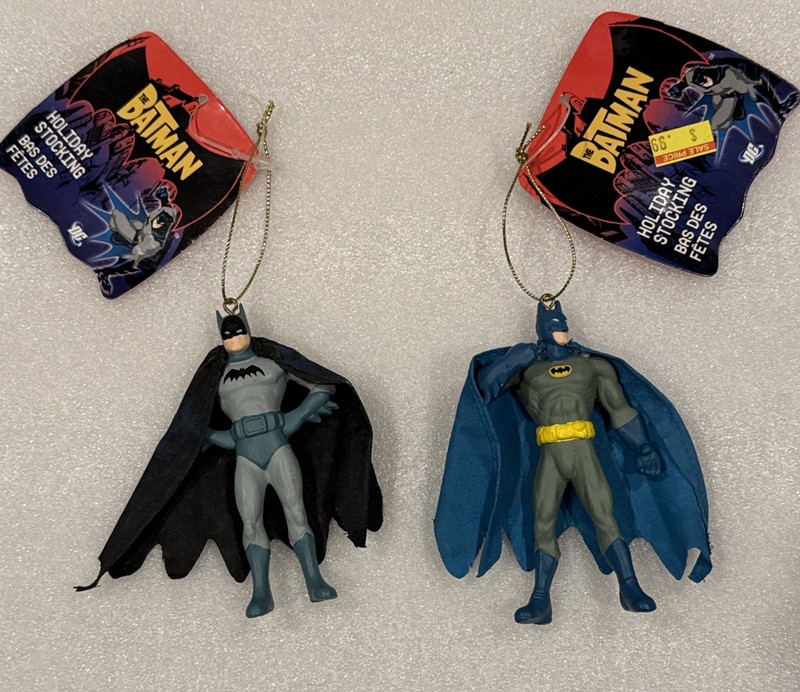 2 x 4” Kurt Adler Cartoon Network DC Comics Batman Christmas Ornaments