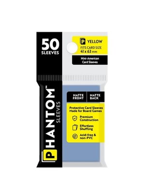 Phantom Sleeves: Yellow Size (41mm x 63mm) - Matte/Matte (50)