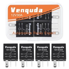 5 pin Relay 12V 30A Multi-Purpose Automotive Starter Relays, Universal Replaceme