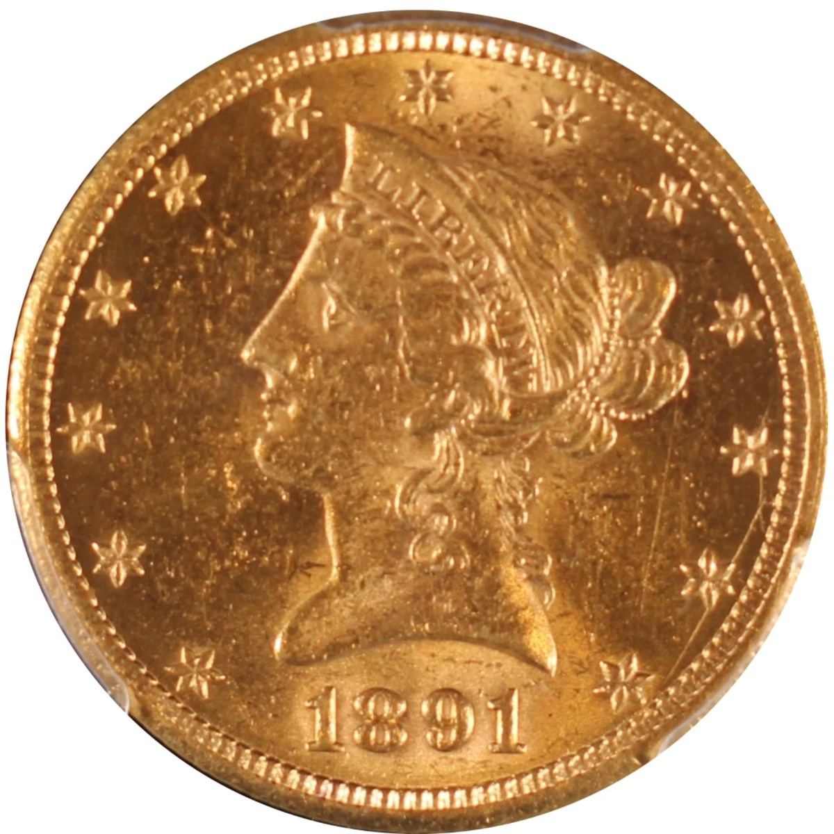 1891-CC $10 Liberty Head Eagle PCGS MS62