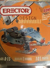 Erector Design Set SNOWMOBILE 1524 Flexible New Sealed Extra Bonus Catamaran