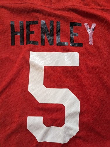 Vintage 80's 90's CCM Kansas City Jr. Blades Mesh Hockey Jersey Small Red - Picture 5 of 10
