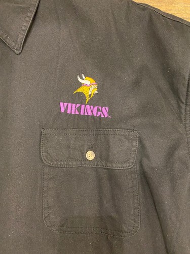Nueva con etiquetas De Colección NFL Minnesota Vikings Camisa de Trabajo Forrada con Botones Años 90 Nueva Pesada - Imagen 2 de 8