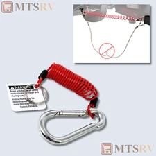 Fastway ZIP 4' Coiled Trailer Breakaway Cable - No Drag Spiral Cord #80-01-2140