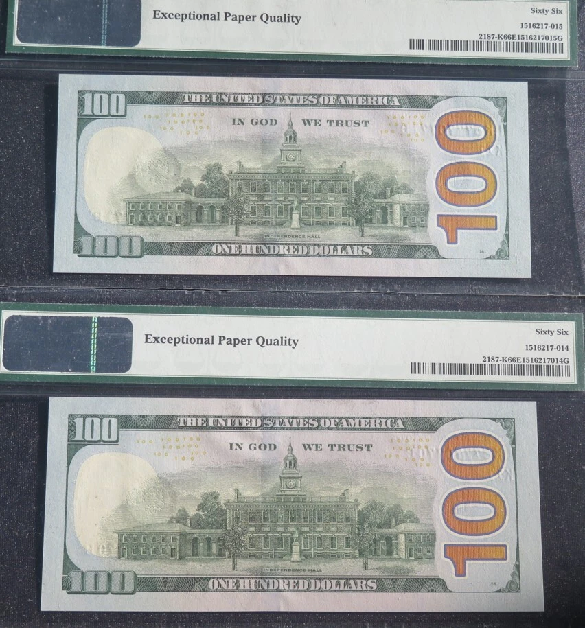 $100 2009A Dallas FRN. TWO CONSECUTIVE NOTES. PMG 66 EPQ - Image 2 of 4