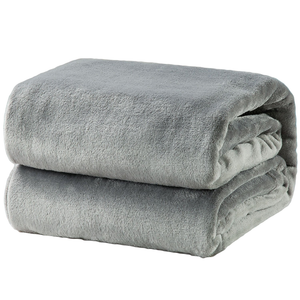 Bedsure Fleece Blankets Bedspread King Size Silver Grey Extra Large Bed