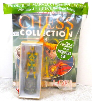 Marvel Chess Piece LOKI Black Bishop Eaglemoss Original Marvel Bag with Magazine