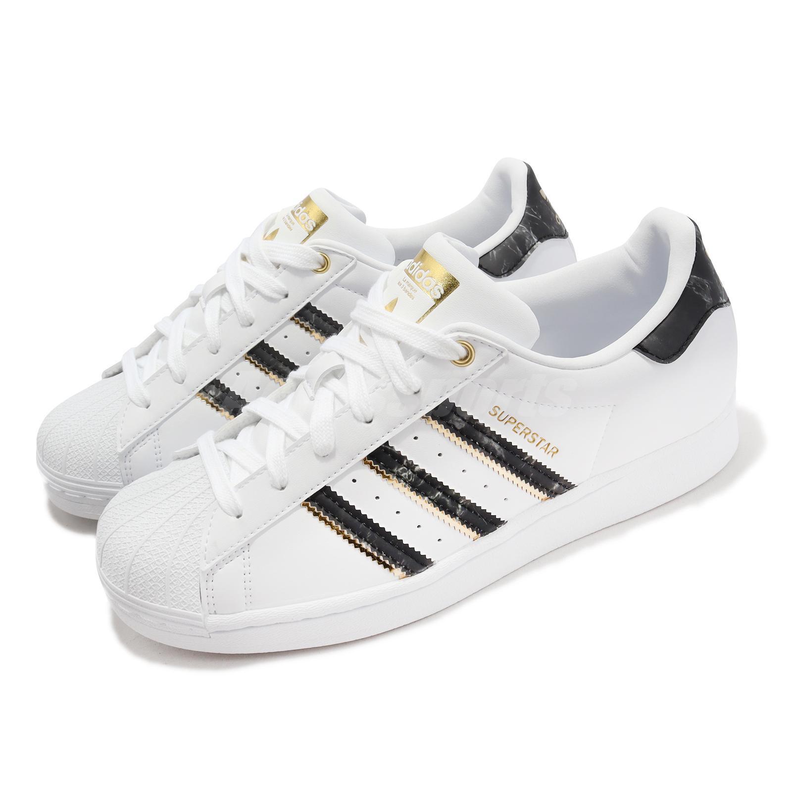 adidas Originals Superstar W White Black Gold Women Casual Lifestyle Shoe  GX1838 | eBay