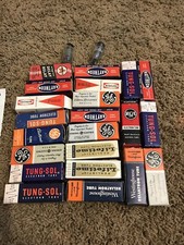 24 ASSORTED VINTAGE RADIO/TV TUBES GE INTERNATIONAL AND MORE