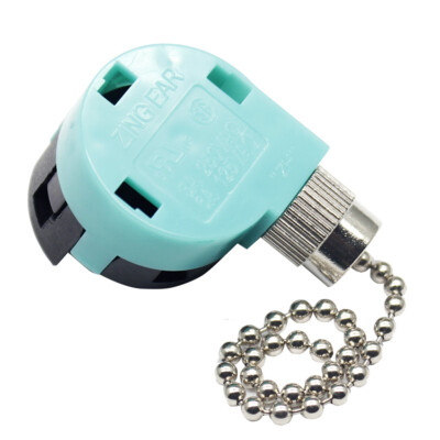ZING EAR Pull Chain Ceiling Fan Switch 4 Wire 3 Speed ZE-268S6 (Silver) 1PCS