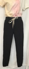 Philanthropy Sweatpants Black Cotton Drawstring Waist Elastic Cuff Nwt Size Xs