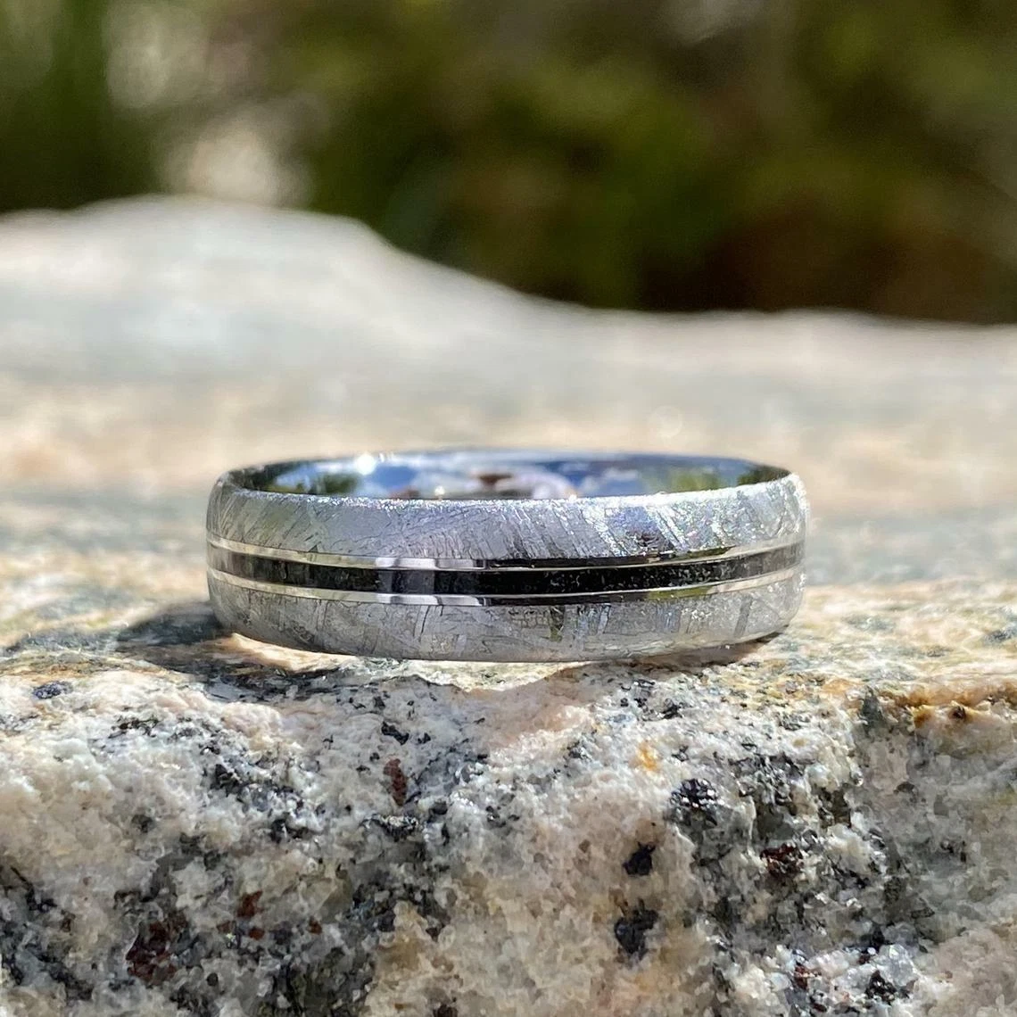 5mm Gibeon Meteorite Ring Custom Made Meteorite Wedding Band eBay