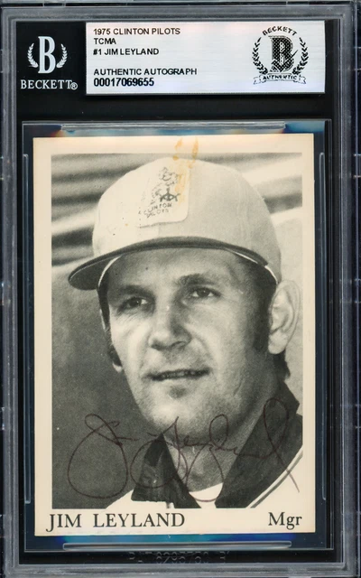 Jim Leyland Signed 1975 TCMA RC 1 Clinton Pilots Beckett #17069655