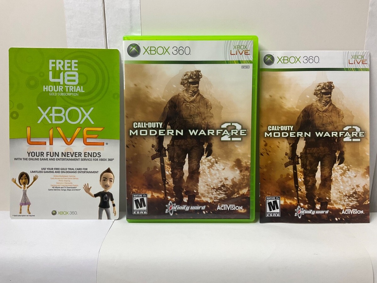 Manual Insert Case Only Call of Duty Modern Warfare XBOX 360