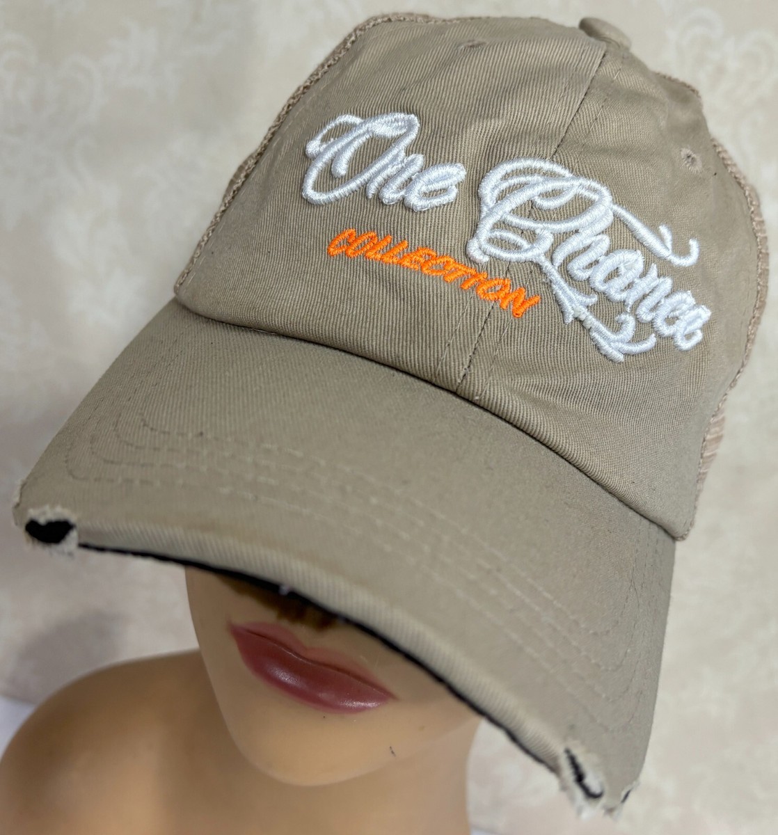 One Chance Collection Beige Distressed Adjustable Baseball  display picture 1