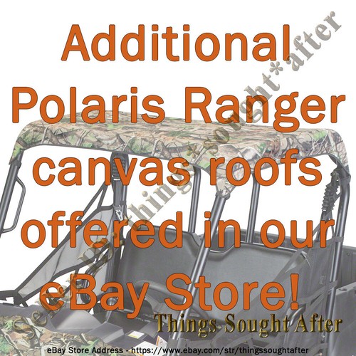 Polaris Ranger Canvas Roof Top 2012-2014 Full-Size XP 800, Diesel & 6x6 Camo - Foto 3 di 8