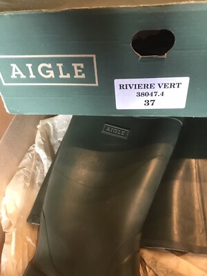 Aigle Watstiefel Naturkautschuk Gr. 37  Hüftstiefel Angelstiefel Gummistiefel