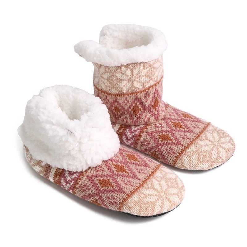Mujeres Calcetines Zapatilla Suave con Pinzas Esponjosos Invierno Gruesos Térmicos Acogedores Calcetines Foto 2 de 4