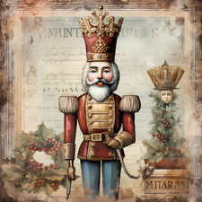 The Nutcracker King in Red - 10 Christmas Cards & Envelopes Made in USA