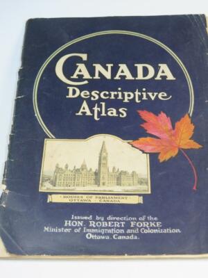 VINTAGE BESCHREIBENDER ATLAS, KANADA Hon. Robert Forke 1930