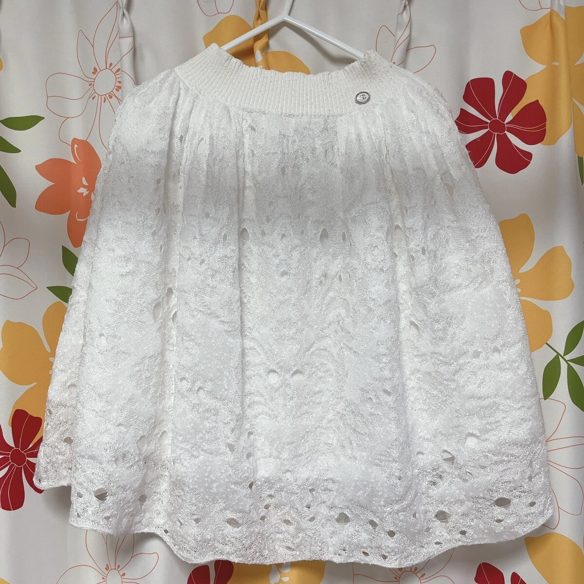 Chanel CC Mark AW005 White Lace Skirt 38 P45363K04769 | eBay