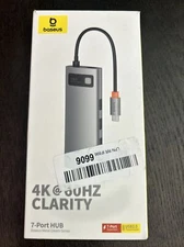Baseus USB C Hub, 4K@60Hz HDMI USB C Docking Station, 7 in 1 USB Hub with 3 USBs
