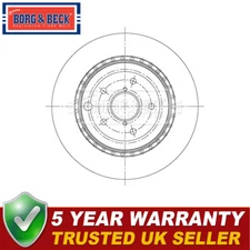 Borg & Beck Rear Brake Disc Fits Subaru WRX 2014- Impreza 2008- 2.5 26700FG010