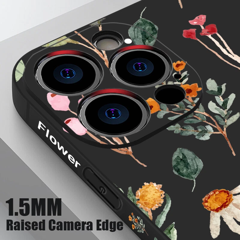 Flower Phone Case For iPhone 16 15 Pro Max 14 13 12 11 XR XS Silicone Soft Cover - Image 4 of 4