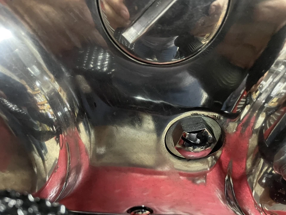 Tapa de inspección de cubierta primaria Norton Commando 750 850 / Kit de nivel de aceite Hecho en el Reino Unido Foto 2 de 4