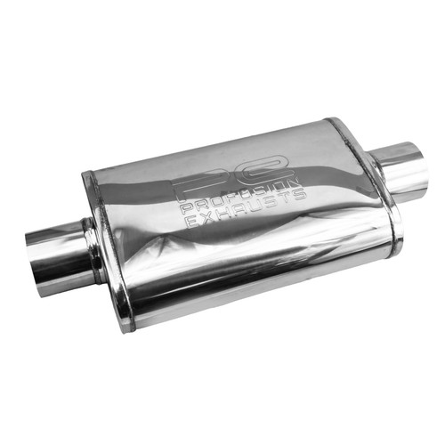 3" 76mm 4" x 9" Oval x 14" Profusion 304 Stainless Steel Exhaust Silencer - Picture 4 of 12