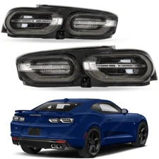For 2019-24 Chevy Camaro LED Tail Lights Pair Smoke Black Taillights lamps LH RH