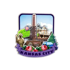 Kansas City Kansas America Refrigerator magnet 3D travel souvenirs wood craft