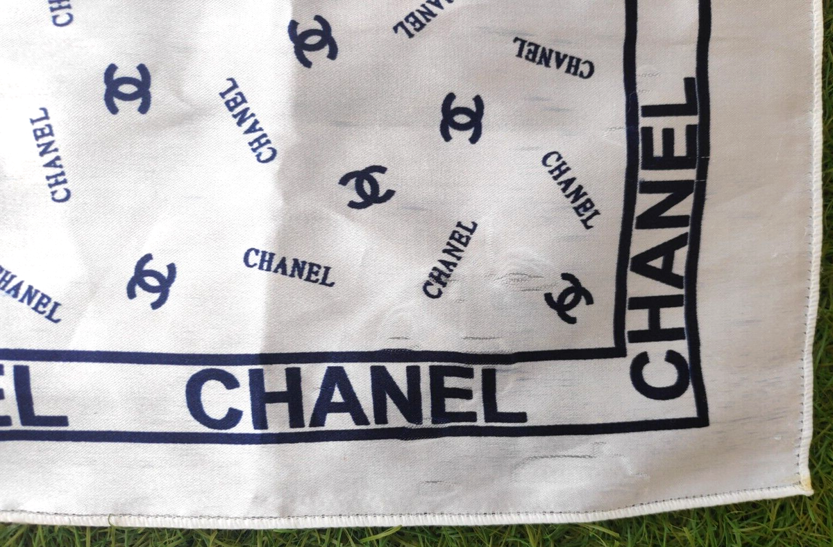 Vintage Chanel Square Silk Handkerchief Kerchief Scarf 20