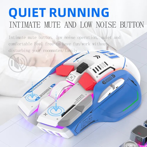 Tri-Mode 2.4G USB Bluetooth Wireless Gaming Mouse 12 Keys RGB Game Wired - Picture 7 of 15