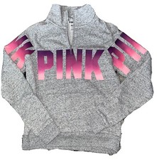 Victorias Secret PINK womens quarter zip sweatshirt size XS EUC 