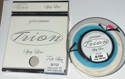 Shakespeare Pflueger Trion WF9/10I Forelle Meerforelle Fliegenschnur 120ft Kopf 56ft s/w