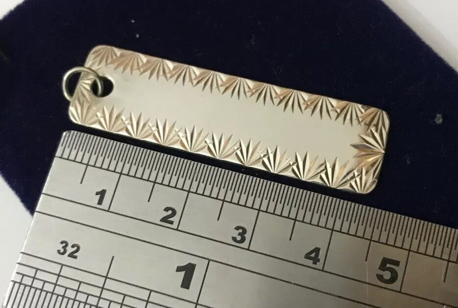 Hallmarked Solid Sterling Silver 925 Diamond Cut … - image 3