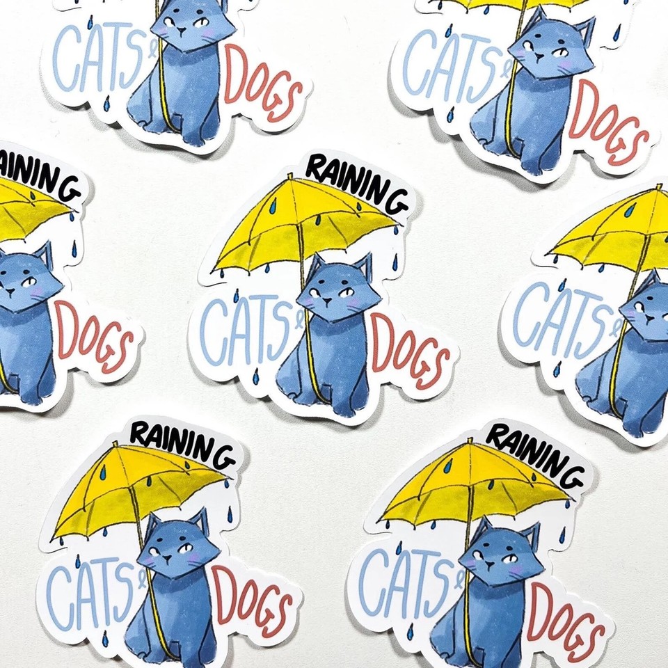 Cute cat planner journal stickers, british shorthair, vinyl decal