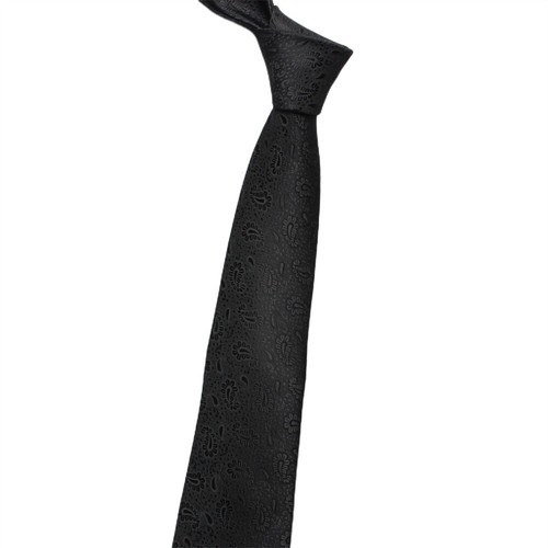 Men Solid Black 8CM Wide Stripe Necktie Wedding Party Formal Business Neck Tie - Photo 12/13