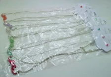 wholesale lot of 6/12 pcs moustache Pendant style 18" Chain necklaces& earrings