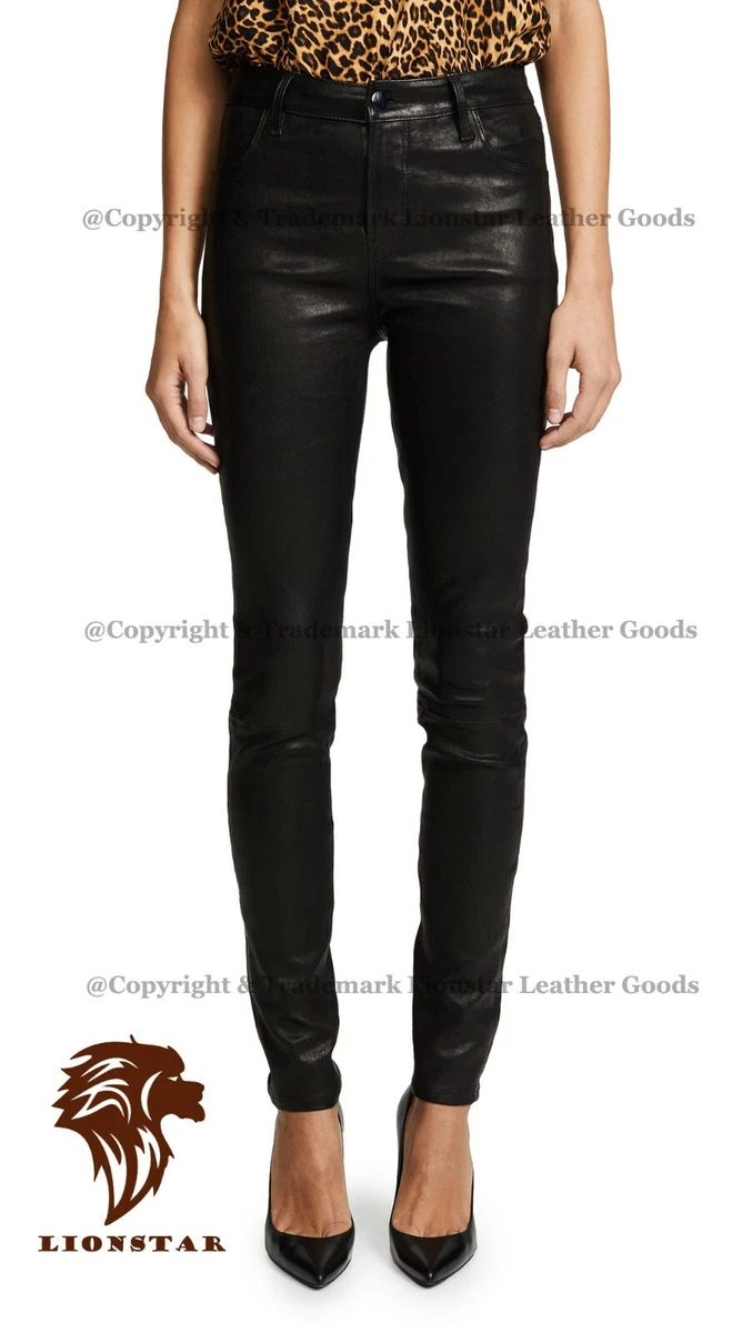 LionStar Tiger Ladies Real Cowhide Leather Pants Trousers Leggings