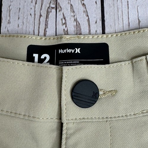 Hurley H2O-Dri Hybrid Casual Golf Shorts Boys Youth Size 12 Beige Khaki Uniform - Picture 4 of 11