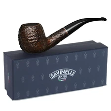 Savinelli Tre Rusticated 626 Italian Handmade Briar Pipe, No Filter 3mm,