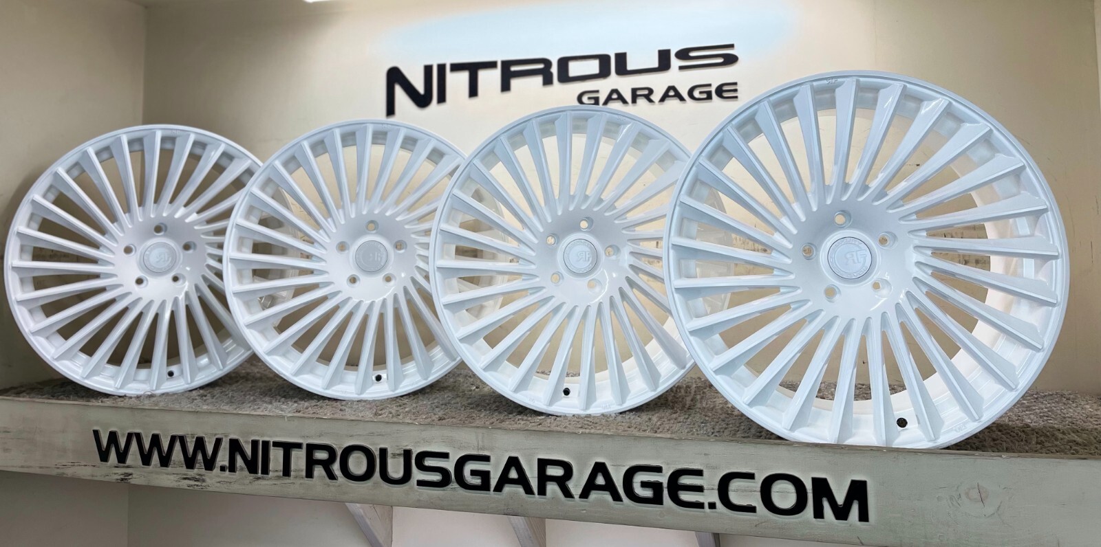 22 WHITE STAGGERED CONCAVE RF23 MESH WHEELS FOR ROLLS ROYCE GHOST WRAITH DAWN